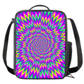 Spiky Spiral Moving Optical Illusion Crossbody Lunch Bag