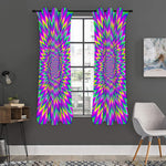 Spiky Spiral Moving Optical Illusion Curtain