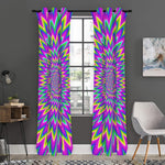 Spiky Spiral Moving Optical Illusion Curtain