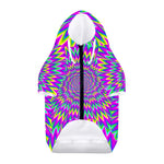 Spiky Spiral Moving Optical Illusion Dog Zip Up Hoodie