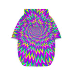 Spiky Spiral Moving Optical Illusion Dog Zip Up Hoodie