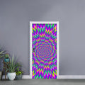 Spiky Spiral Moving Optical Illusion Door Sticker