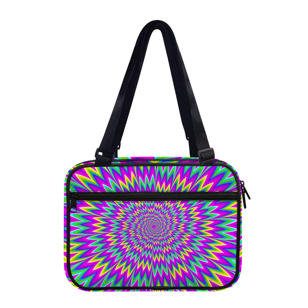 Spiky Spiral Moving Optical Illusion Double Strap Bible Bag