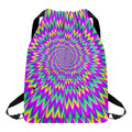 Spiky Spiral Moving Optical Illusion Drawstring Backpack