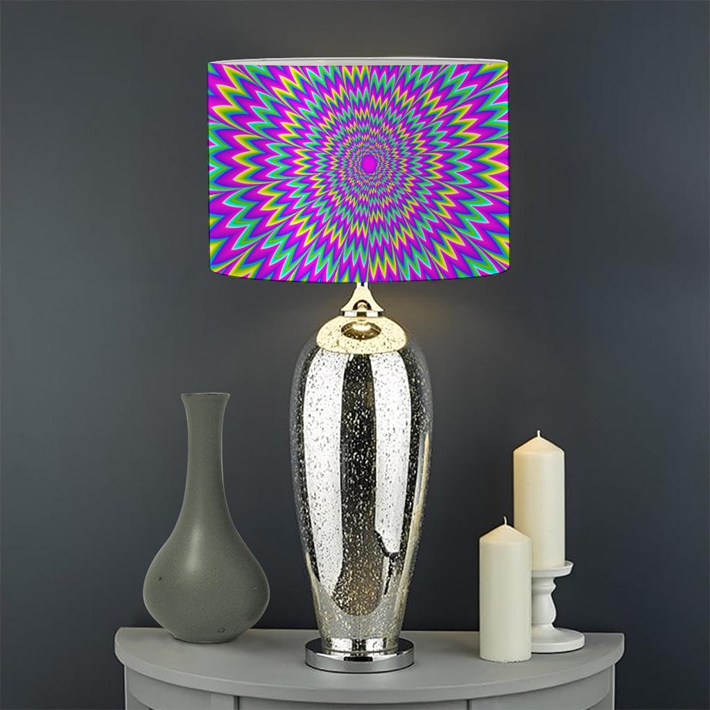 Spiky Spiral Moving Optical Illusion Drum Lamp Shade