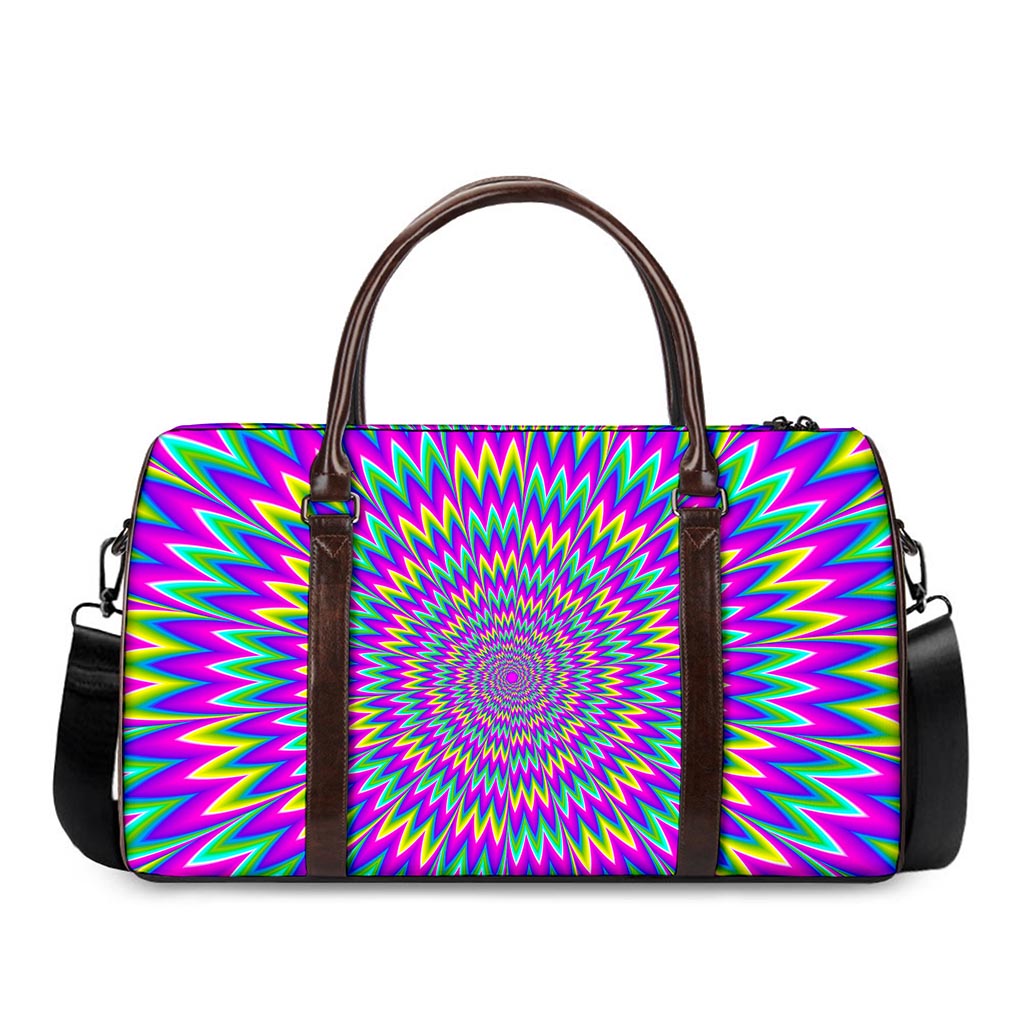 Spiky Spiral Moving Optical Illusion Duffle Bag