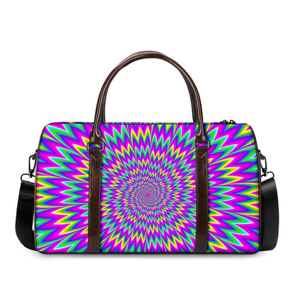 Spiky Spiral Moving Optical Illusion Duffle Bag