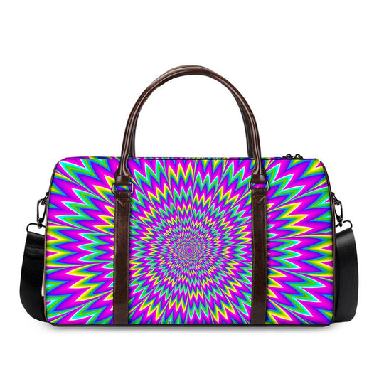 Spiky Spiral Moving Optical Illusion Duffle Bag