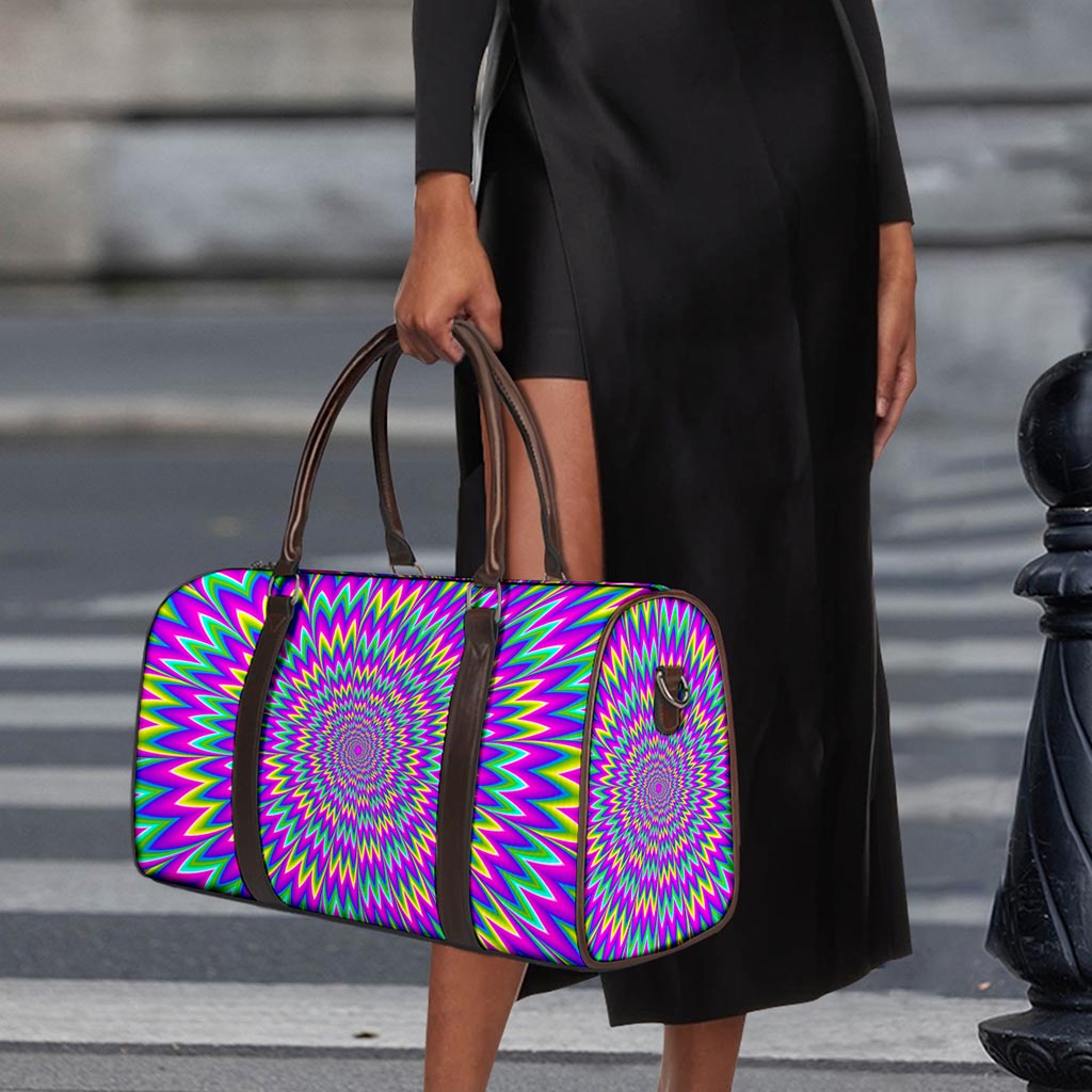 Spiky Spiral Moving Optical Illusion Duffle Bag