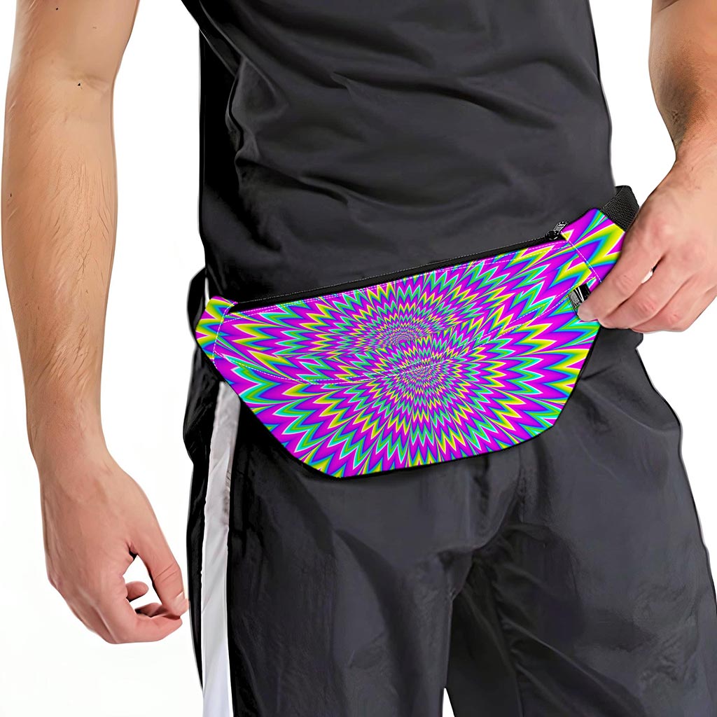 Spiky Spiral Moving Optical Illusion Fanny Pack