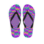 Spiky Spiral Moving Optical Illusion Flip Flops