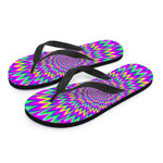 Spiky Spiral Moving Optical Illusion Flip Flops