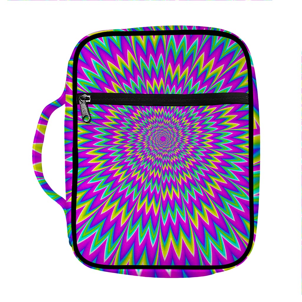 Spiky Spiral Moving Optical Illusion Front Pocket Bible Bag