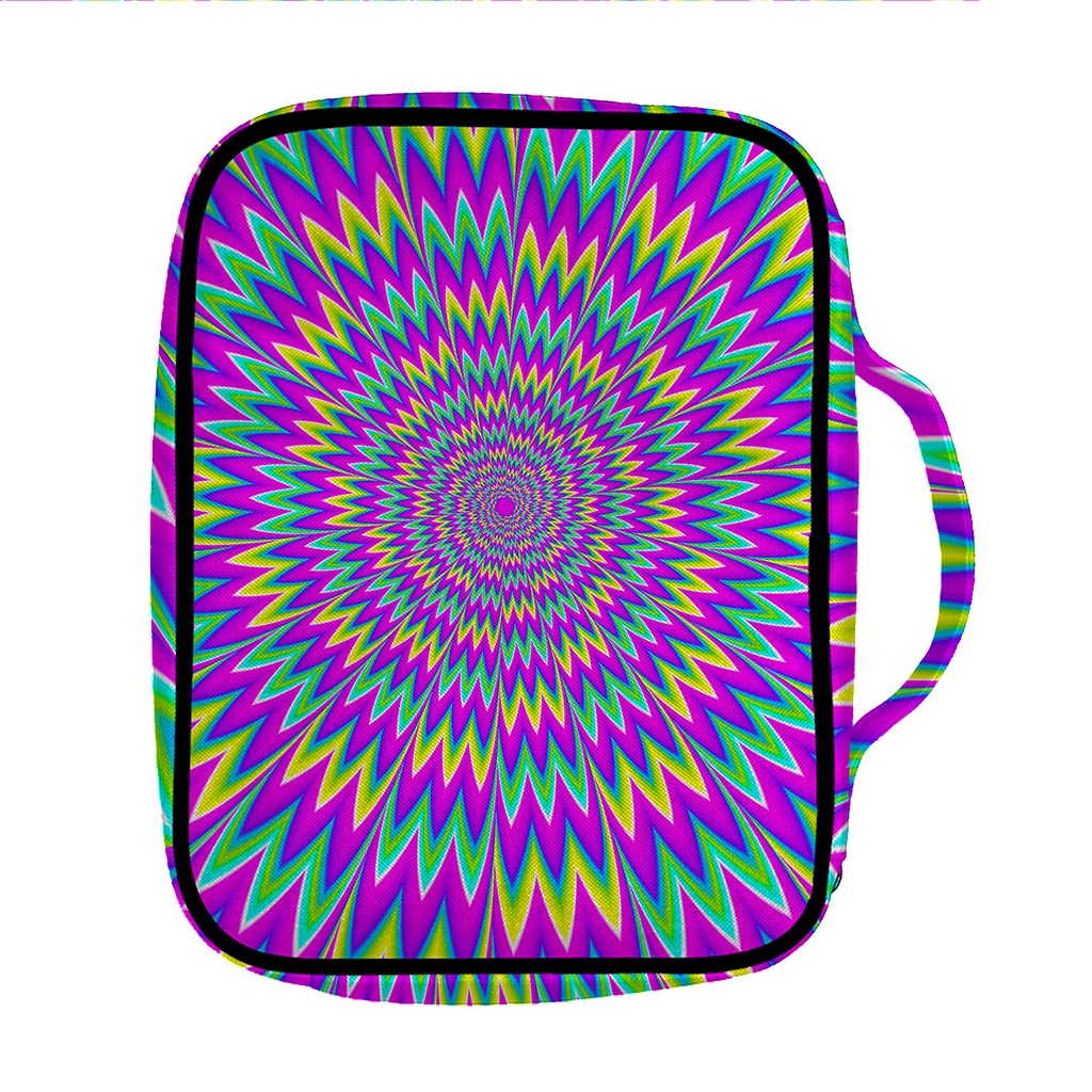 Spiky Spiral Moving Optical Illusion Front Pocket Bible Bag
