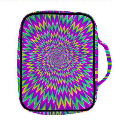 Spiky Spiral Moving Optical Illusion Front Pocket Bible Bag