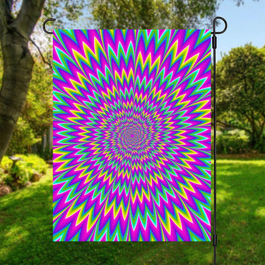 Spiky Spiral Moving Optical Illusion Garden Flag