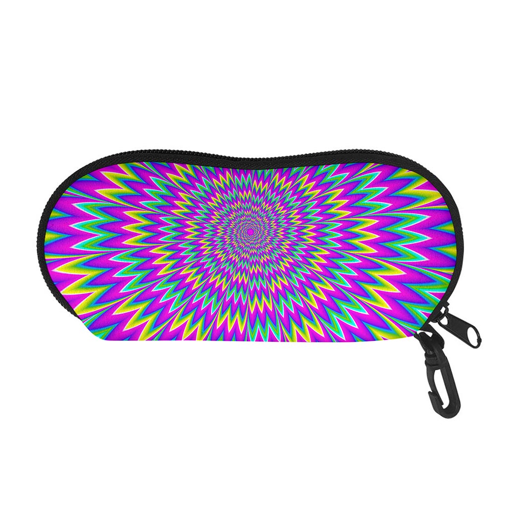 Spiky Spiral Moving Optical Illusion Glasses Case