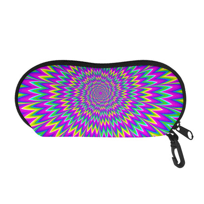 Spiky Spiral Moving Optical Illusion Glasses Case