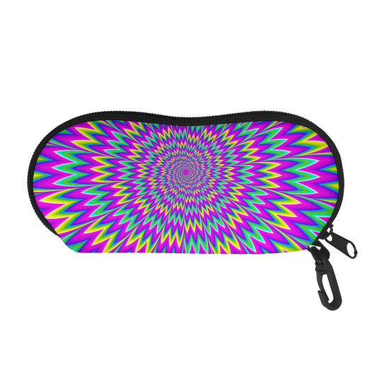 Spiky Spiral Moving Optical Illusion Glasses Case