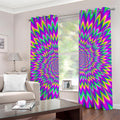 Spiky Spiral Moving Optical Illusion Grommet Curtains