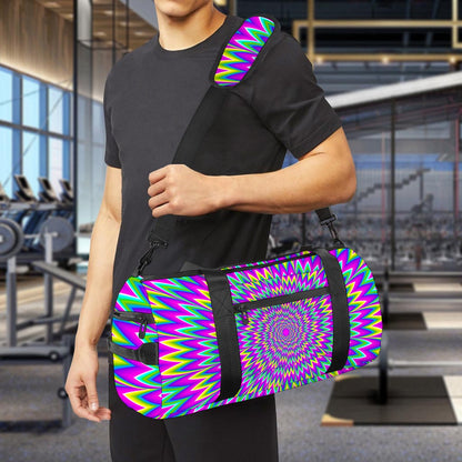 Spiky Spiral Moving Optical Illusion Gym Bag