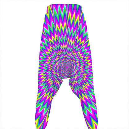 Spiky Spiral Moving Optical Illusion Hammer Pants