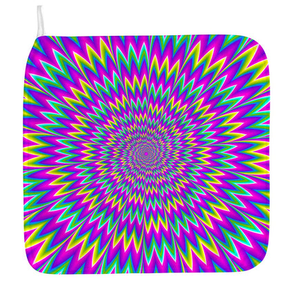 Spiky Spiral Moving Optical Illusion Hand Towel