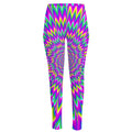 Spiky Spiral Moving Optical Illusion High-Waisted Pocket Leggings