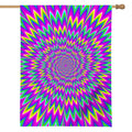 Spiky Spiral Moving Optical Illusion House Flag