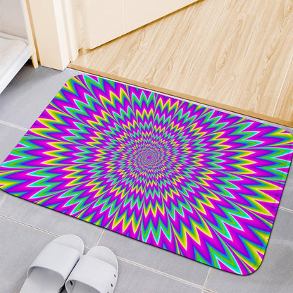 Spiky Spiral Moving Optical Illusion Indoor Door Mat