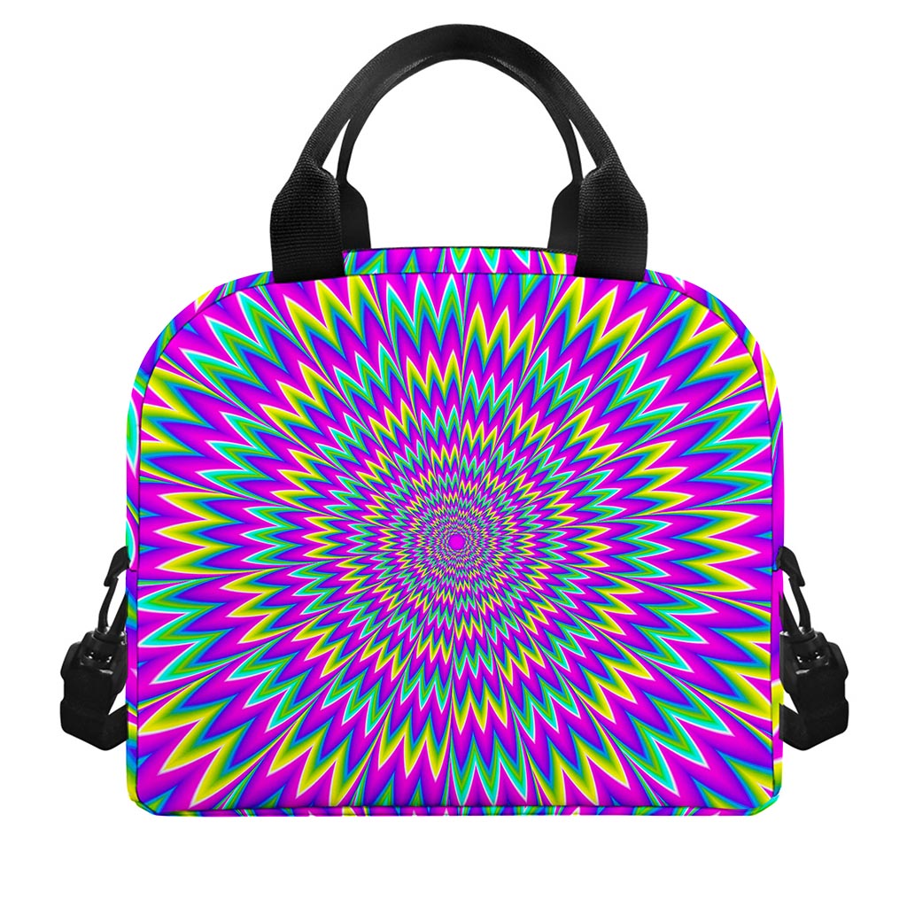 Spiky Spiral Moving Optical Illusion Insulated Lunch Bag