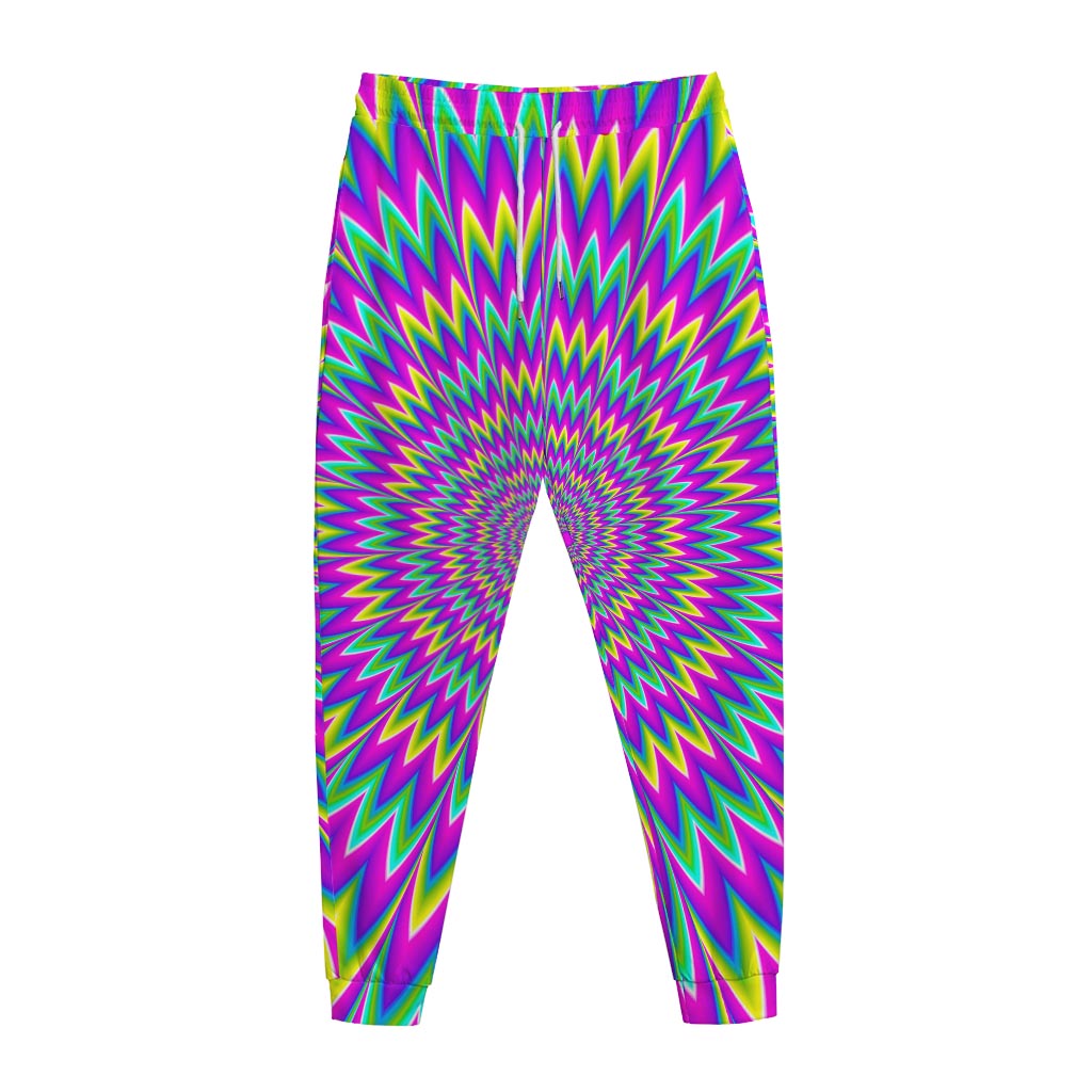 Spiky Spiral Moving Optical Illusion Jogger Pants