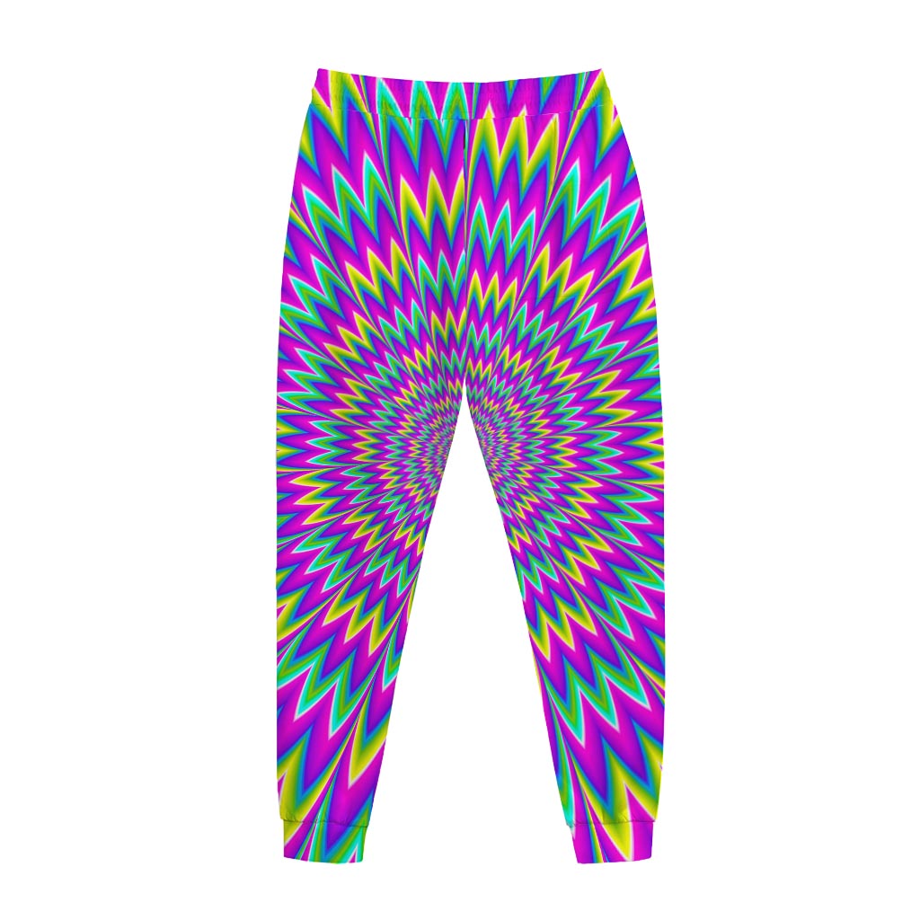 Spiky Spiral Moving Optical Illusion Jogger Pants