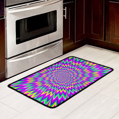 Spiky Spiral Moving Optical Illusion Kitchen Mat