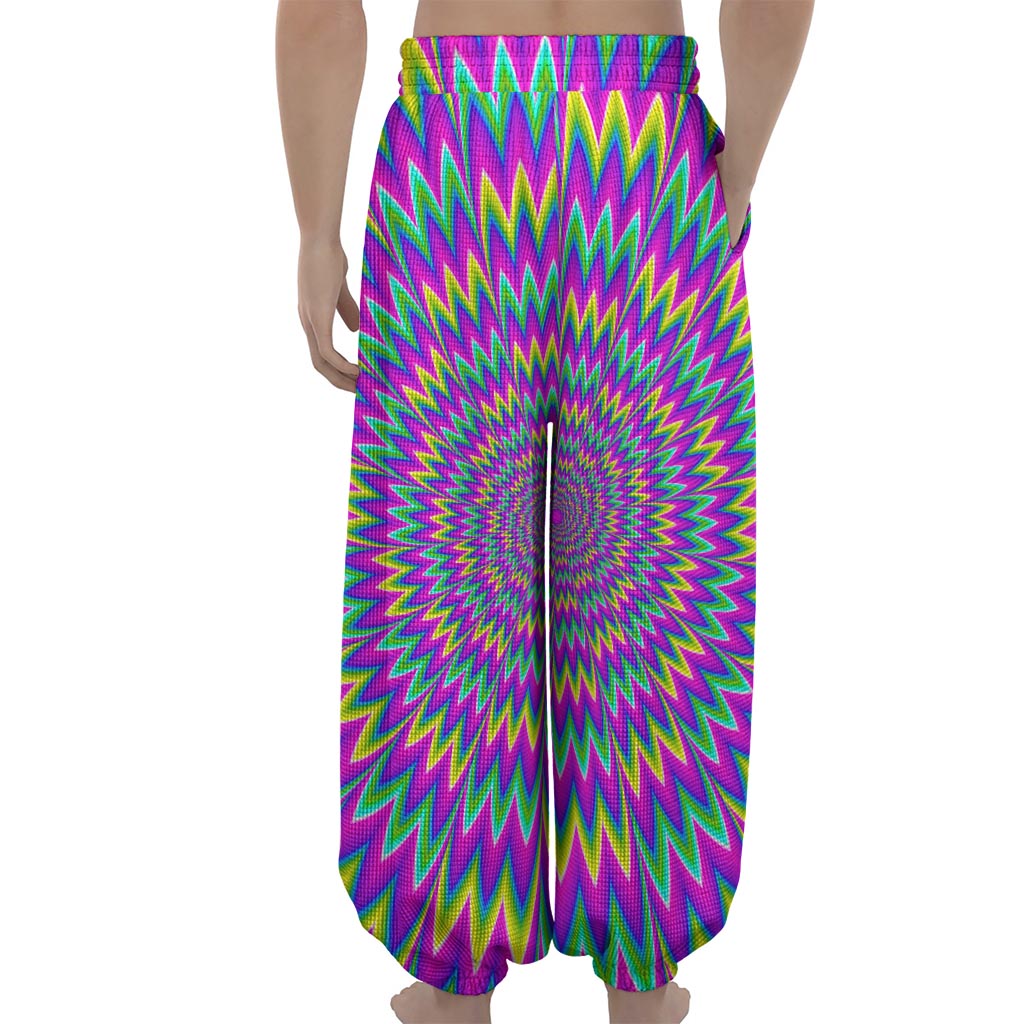 Spiky Spiral Moving Optical Illusion Lantern Pants