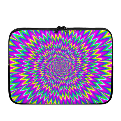 Spiky Spiral Moving Optical Illusion Laptop Sleeve