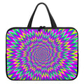 Spiky Spiral Moving Optical Illusion Laptop Sleeve With Handle