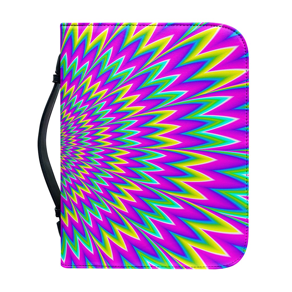 Spiky Spiral Moving Optical Illusion Leather Bible Cover