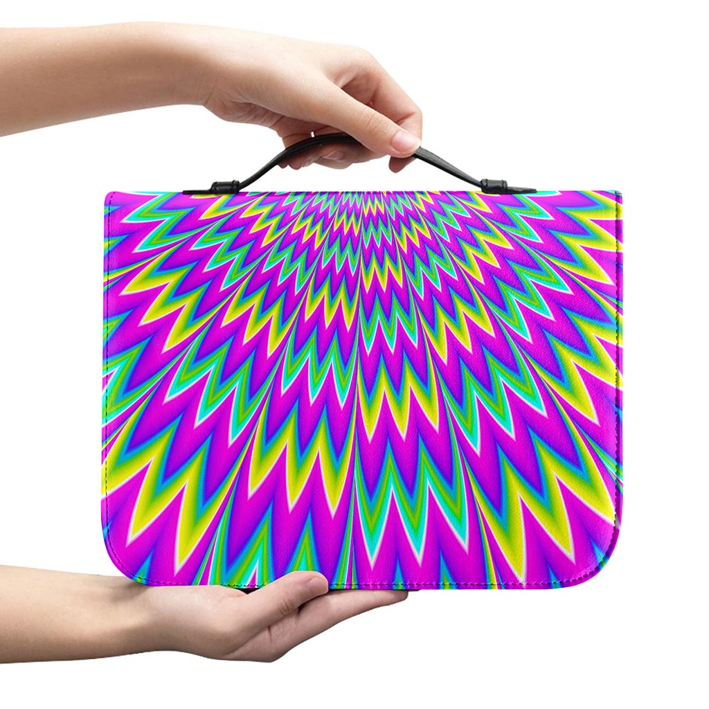 Spiky Spiral Moving Optical Illusion Leather Bible Cover