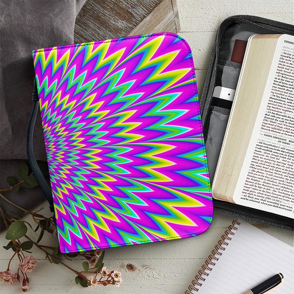 Spiky Spiral Moving Optical Illusion Leather Bible Cover
