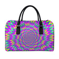 Spiky Spiral Moving Optical Illusion Leather Duffel Bag
