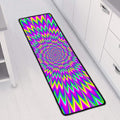 Spiky Spiral Moving Optical Illusion Long Kitchen Mat