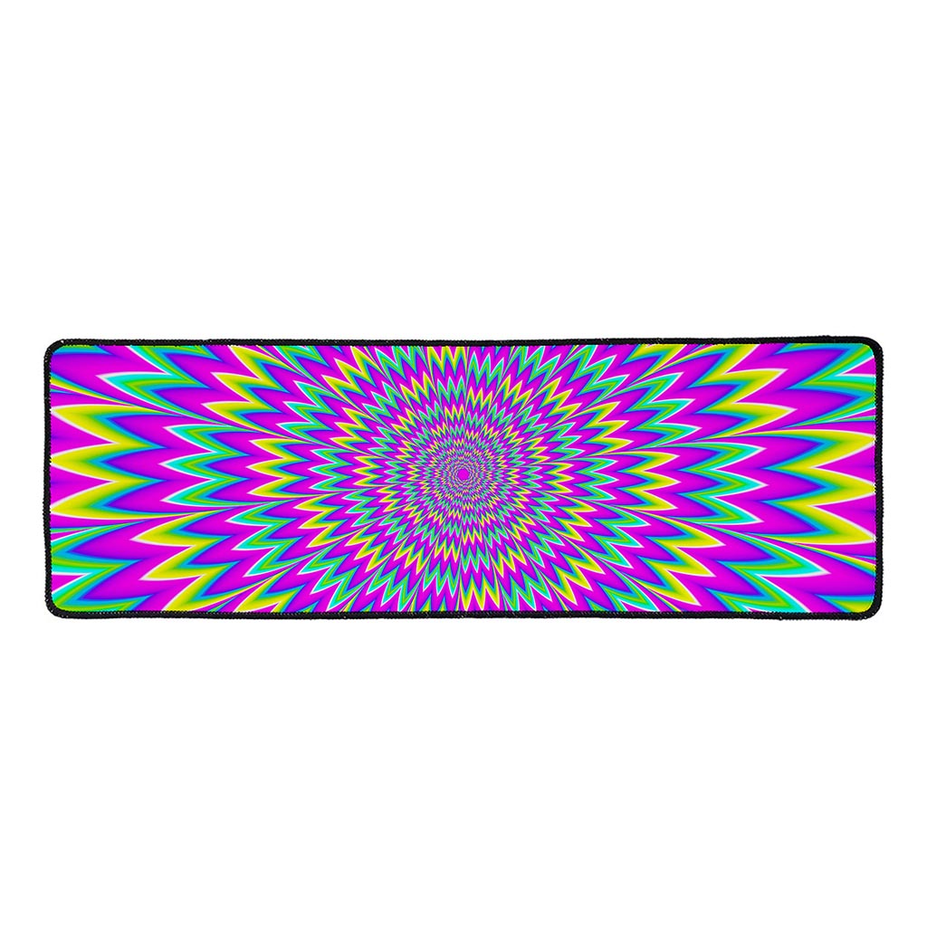 Spiky Spiral Moving Optical Illusion Long Kitchen Mat
