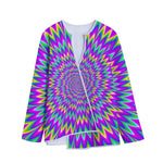 Spiky Spiral Moving Optical Illusion Long Sleeve Short Coat