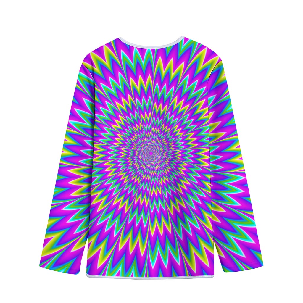 Spiky Spiral Moving Optical Illusion Long Sleeve Short Coat