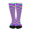 Spiky Spiral Moving Optical Illusion Long Socks