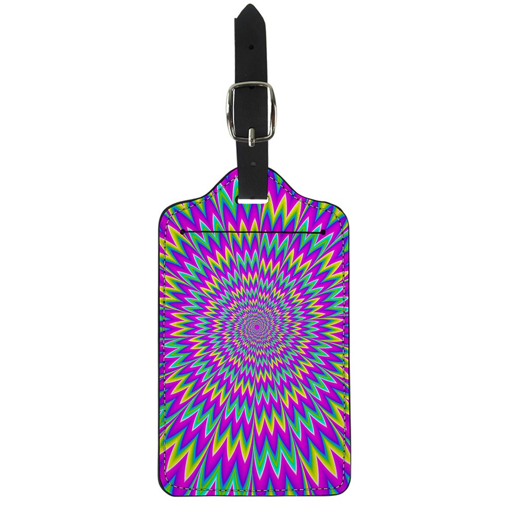 Spiky Spiral Moving Optical Illusion Luggage Tag