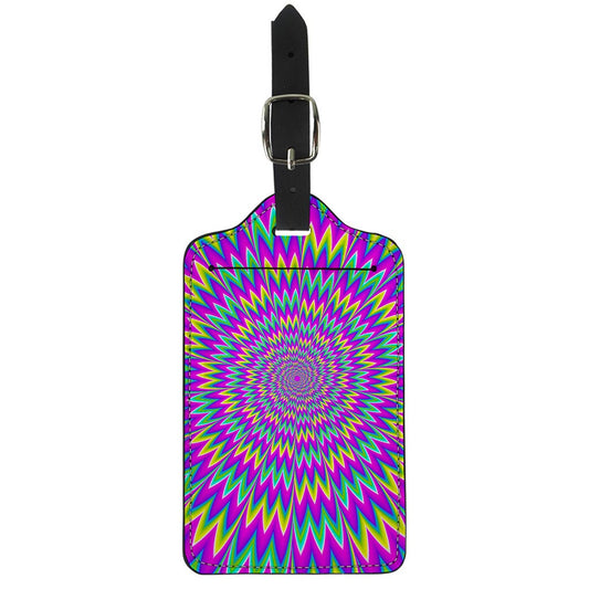 Spiky Spiral Moving Optical Illusion Luggage Tag