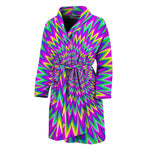 Spiky Spiral Moving Optical Illusion Men's Bathrobe