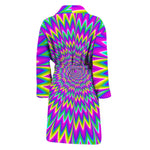 Spiky Spiral Moving Optical Illusion Men's Bathrobe